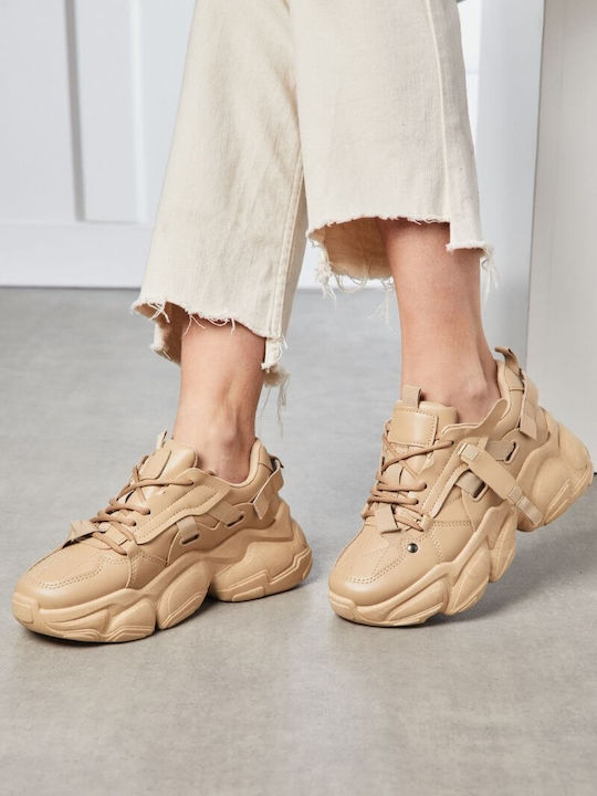 Louizidis Γυναικεία Chunky Sneakers Μπεζ