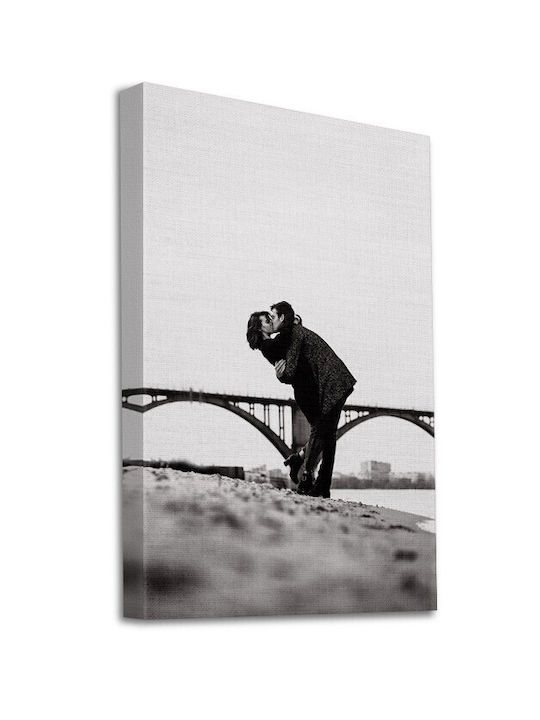 Walls Love Couple on the Beach Canvas Painting 15x20cm