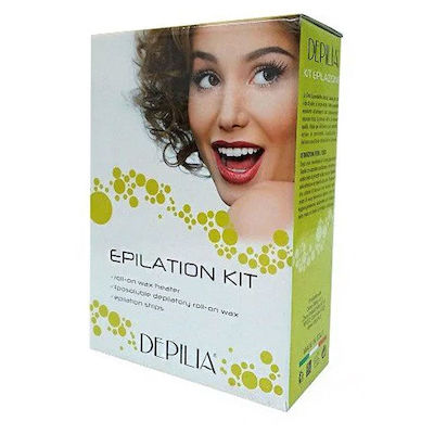 Depilia Honey Kit με Κεριέρα Αποτρίχωσης 2 Ρολλέτες Κερί με Μέλι + Ταινίες Αποτρίχωσης/AAS 50W