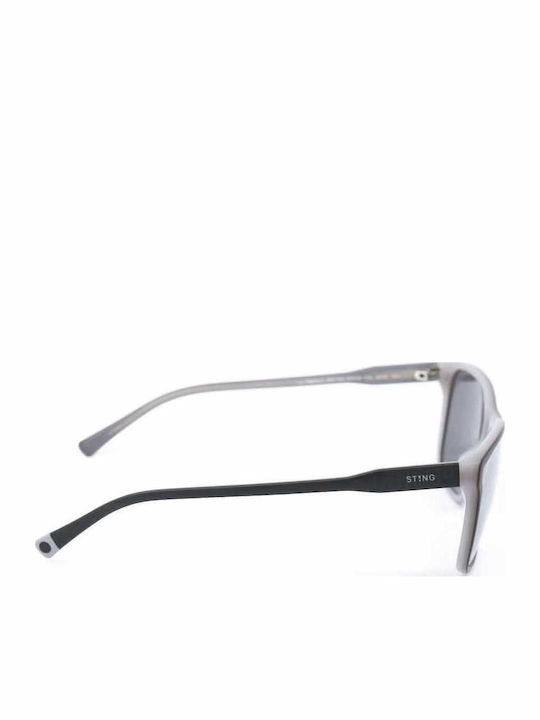 Sting Men's Sunglasses with Gray Plastic Frame and Gray Lens SST133 6HSX