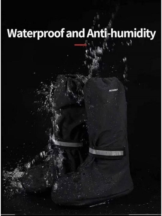 Motowolf Men's Waterproof Riding Shoe Gaiters Black MDL1902