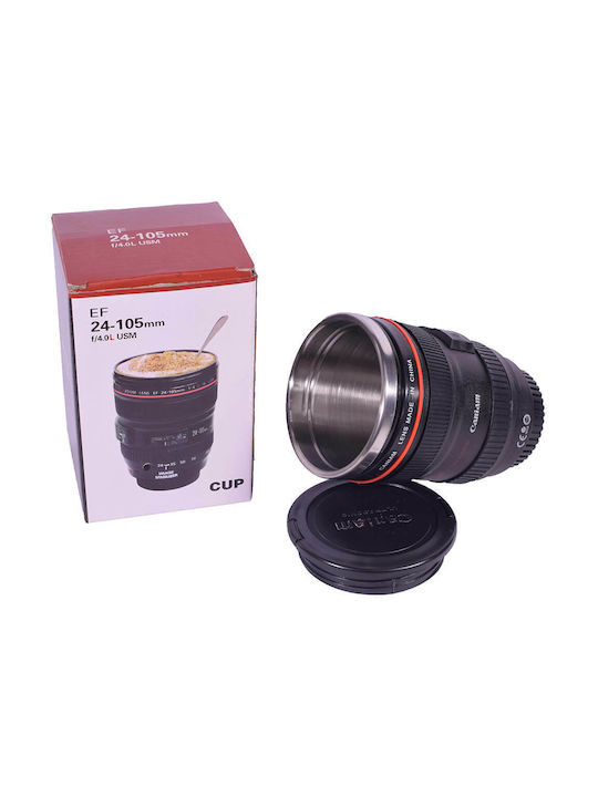 Artifact Κούπα Πλαστική με Καπάκι Μαύρη 400ml