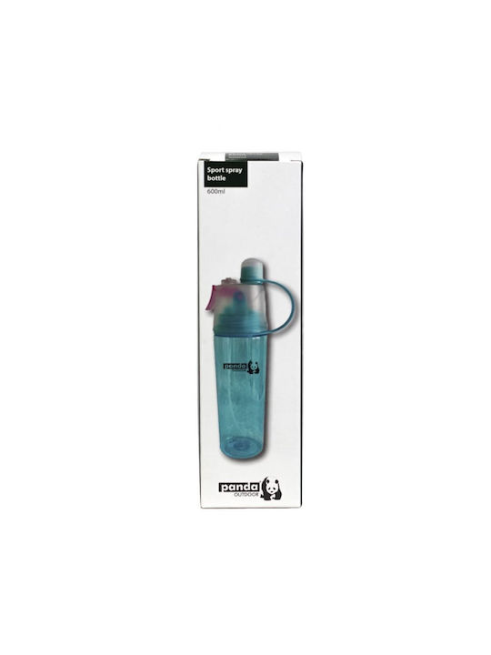 Panda Παγούρι Πλαστικό 600ml Μπλε