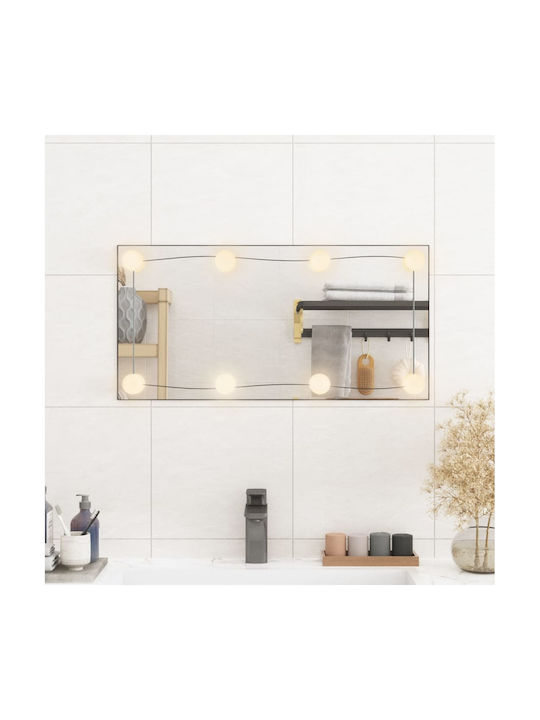 vidaXL Wall Mirror with LED Lighting 30x60cm 1pcs
