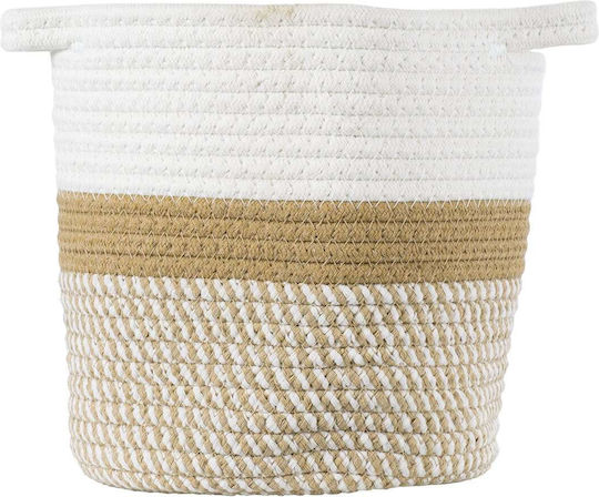 GloboStar Artificial Garden Ithaki Κασπώ Rattan Καφέ με Βάση 20x20x20εκ.