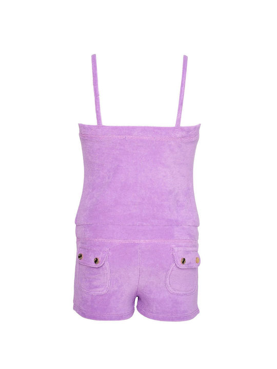 SugarFree Salopetă scurtă pentru copii din material textil Violet