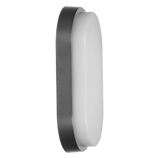 Orno Επιτοίχια Εξωτερική Πλαφονιέρα LED IP54 15W με Φυσικό Λευκό Φως 21.22x44εκ.