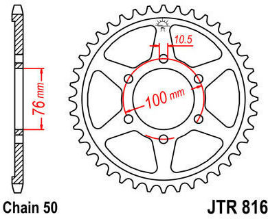 JT Sprockets Pinion spate pentru Suzuki GSF 1200 Bandit