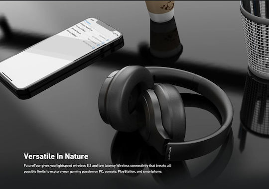 HiFuture Future Tour Ασύρματα / Ενσύρματα Over Ear Ακουστικά με 40 ώρες Λειτουργίας Μαύρα