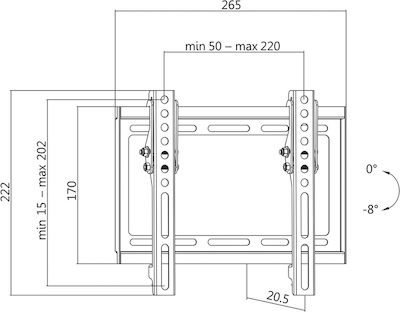 LogiLink BP0035 BP0035 Suport TV de perete până la 42" și 35kg