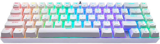 Motospeed CK67 Gaming Mechanische Tastatur 65% mit Kailh Rot Schaltern und RGB-Beleuchtung (Englisch US) Weiß