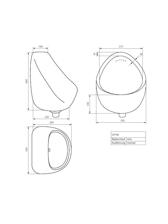 ECD Germany Urinal White
