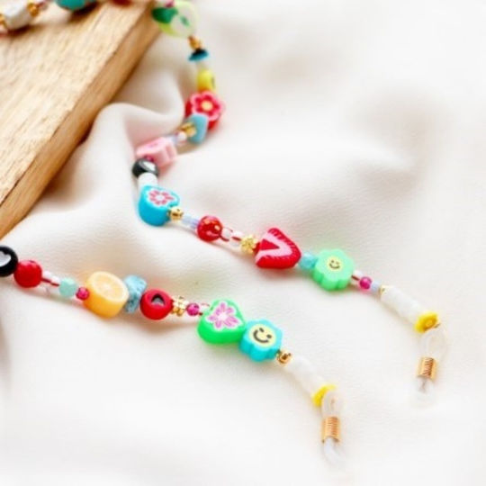 Clay Craft Beads Green 6pcs 10mm