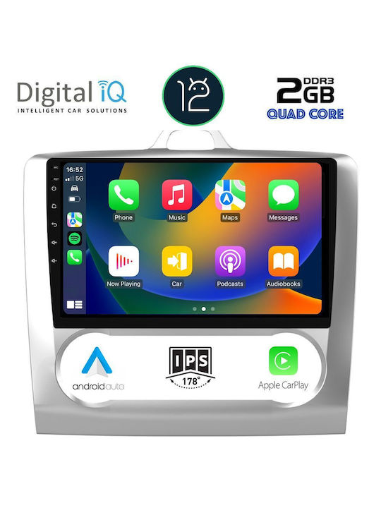 Digital IQ Car Audio System for Ford Focus 2005-2012 with Clima (Bluetooth/AUX/WiFi/GPS/Apple-Carplay) with Touch Screen 9"