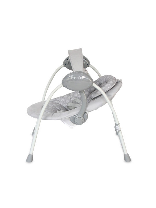 Lorelli Electric Baby Relax Swing Portofino Grey Trees with Music Gray for Child up to 9kg