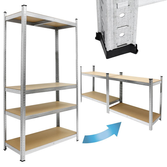 ECD Germany Dexion Shelf 80x40x160cm With 4 Shelves Total Load Capacity 320kg
