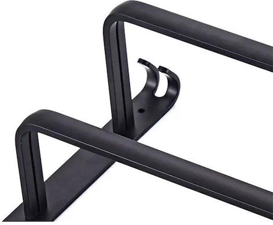 Ράγα Μπάνιου Διπλή Επιτοίχια με Βίδες ​60x60cm Inox Ασημί