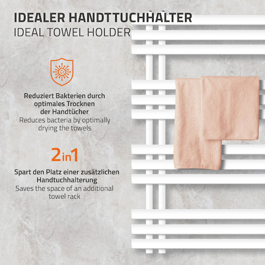 ECD Germany Electric Towel Rail 600W 100x60cm White