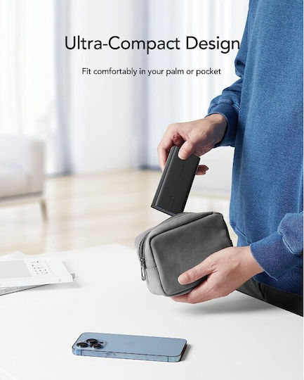 Vrurc ACE100 Power Bank 10000mAh 20W με 2 Θύρες USB-A και Θύρα USB-C Power Delivery / Quick Charge 3.0 Μαύρο