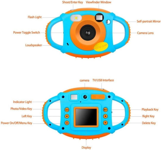 Amkov CD-FP+ Kids Action Camera HD (720p) with Screen 1.77" Multicolour