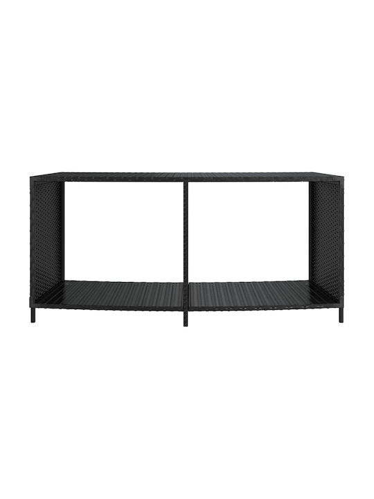 Ραφιέρα Μεταλλική με 1 Ράφια Μαύρη 105x45x55cm
