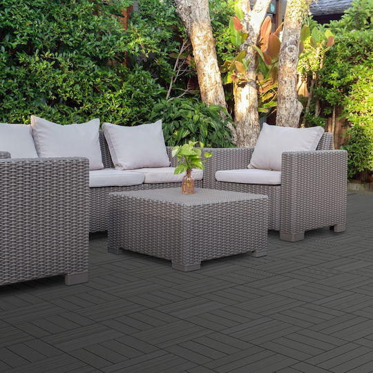 ECD Germany WPC Garden Decking Board 30x30cm