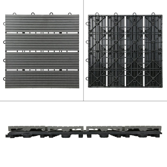 ECD Germany WPC Garden Decking Board 30x30cm