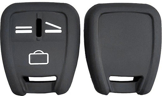 Silicone Car Key Cover Case with 3 Buttons for Opel Black