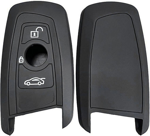 Silicone Car Key Cover Case with 3 Buttons for Bmw Black