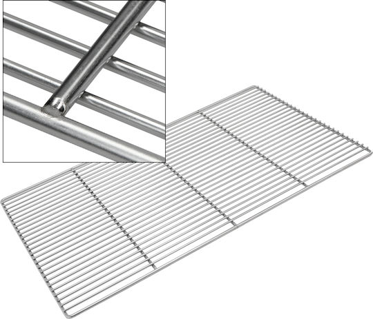 ECD Germany Doppelt Inox Grillrost Antihaft 67cmx40cmcm