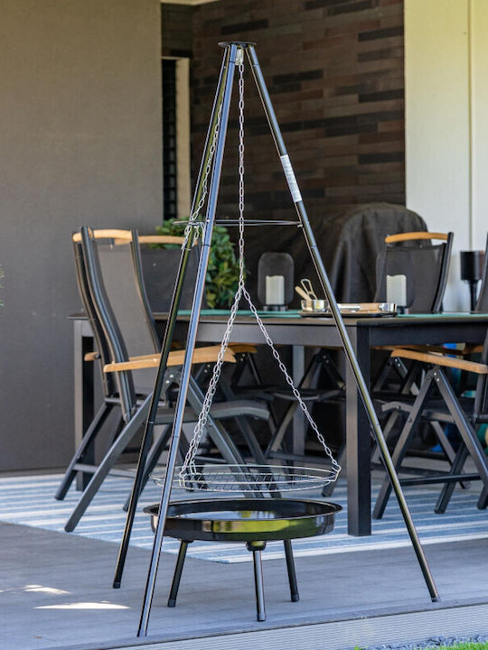 Master Grill & Party Firepit Black 49x49x152cm