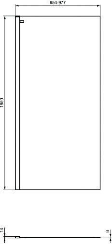 Ideal Standard Connect 2 Διαχωριστικό Ντουζιέρας με Συρόμενη Πόρτα 70x195cm Chrome