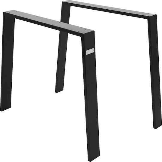 ML-Design Βάση Τραπεζιού Μεταλλική Μαύρη 90x72cm 2τμχ