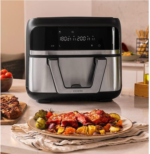 Cecotec Cecofry Dual 9000 Air Fryer 9lt Ασημί