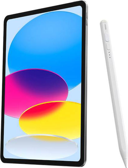 Baseus Smooth Writing Stylus with LED Indicators Digital with Palm Rejection for iPad in White color SXBC060402