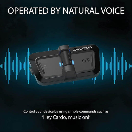 Cardo Packtalk Outdoor Dmc Sistem de comunicare pentru motociclete cu un singur căști cu Bluetooth