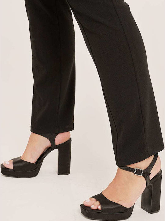 Women's Fabric Trousers Black