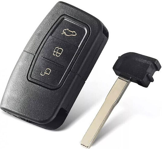 Ford Car Key Shell with Blade with 3 Buttons for Ford Smart Key