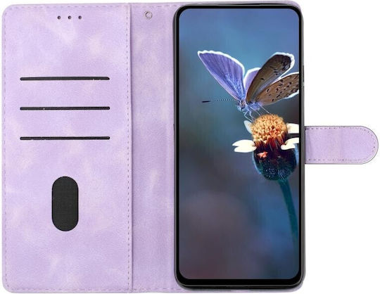 Butterfly Flower Wallet Μωβ (TCL 40 SE)