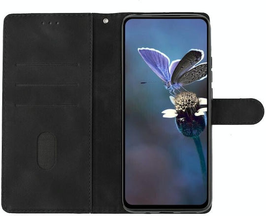 Butterfly Flower Wallet Μαύρο (TCL 40 SE)