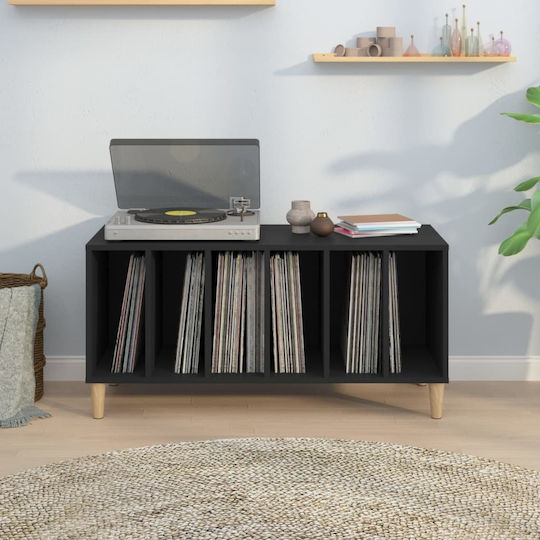 vidaXL Мебел за Hi-Fi Черен 38x100x48см