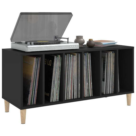 vidaXL Мебел за Hi-Fi Черен 38x100x48см