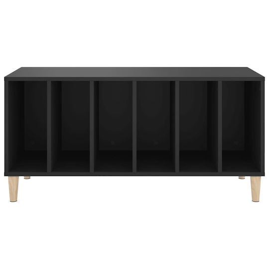 vidaXL Мебел за Hi-Fi Черен 38x100x48см