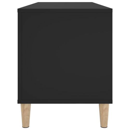 vidaXL Мебел за Hi-Fi Черен 38x100x48см