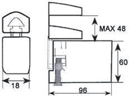 Finetto Suporturi pentru rafturi din Lemn în Culoare Argintiu 80x100mm 1buc 220-40562ΝΙΜΑΤ