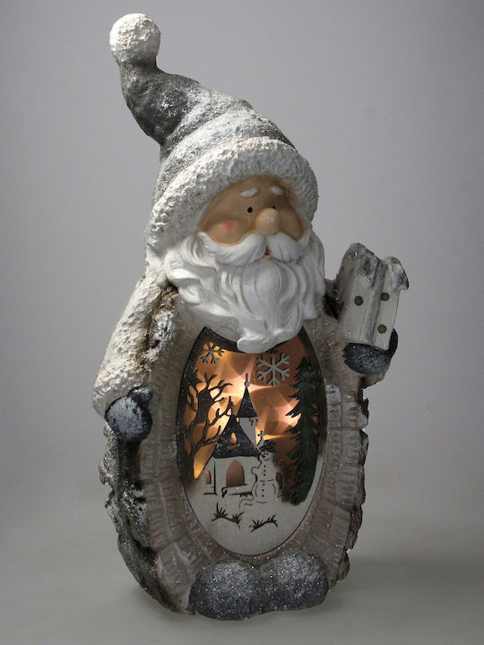 Illuminated Santa Claus Battery White 52x27x14cm