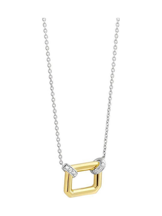 Ti Sento from Gold Plated Silver with Zircon