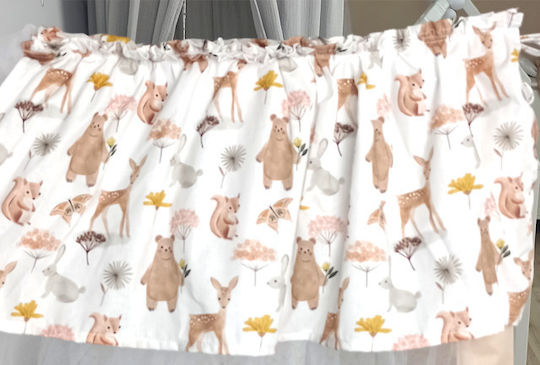 Baby Star Crib Mosquito Net Forest Friends Beige Baby Star Crib Mosquito Net Forest Friends Beige