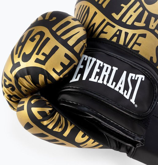 Everlast Spark Γάντια Πυγμαχίας για Αγώνα Black/Gold