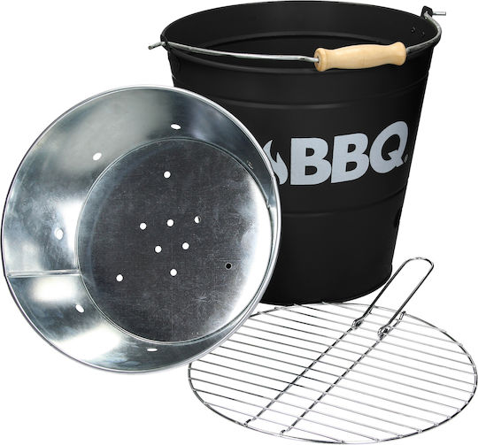 ECD Germany Inox Portabilă Grătar cu Cărbuni 25cmx25cm
